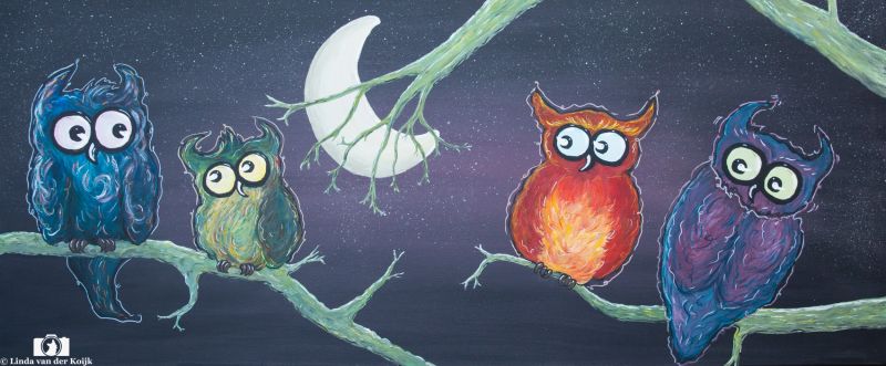 Clear Night Acryl on Canvas 50 x 150 (Sold)